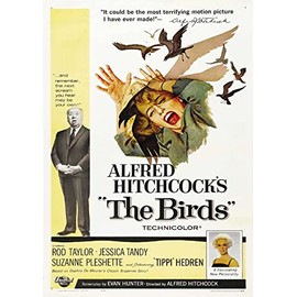 OMG Printing Alfred Hitchcock The Birds #2 Poster/Print/Picture Satin Photo Paper - A1-594mm x 841mm