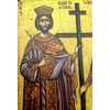 Wooden Greek Christian Orthodox Wood Icon of Saint Constantine and