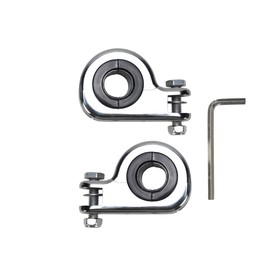 HDBUBALUS Highway Pegs Clamps Mounting Kit Fit for 1-14" 1.25" Engine Guard Bar Crash Bar Compatible with Harley Harley Electra Road King Street Glide Chrome