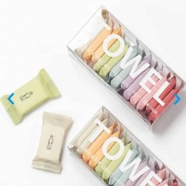 14 compressed towels, camping towel, dishwashing tissue, camping tissue Travel towel 14p 3ea