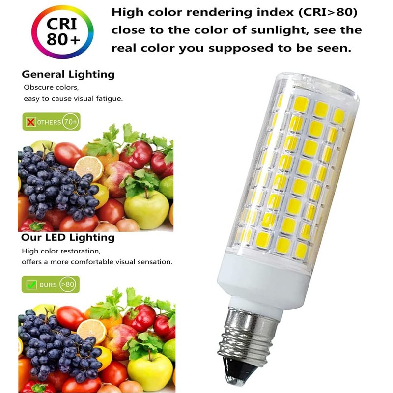 HAOGUAIS 6-Pack E11 LED Light Bulbs, E11 Mini Candelabra Base,