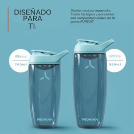 Promixx PURSUIT - Botella batidora para proteína, botellas deportivas de alta calidad, para mezclas de proteínas y batidos de suplementos, taza batido