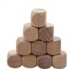 10Pcs Wooden Dice, 6 Sided Blank Dice Round Corner Cube