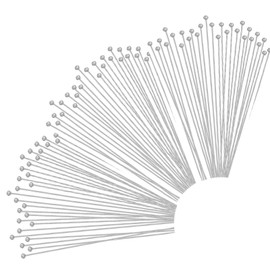 100 Pcs Ball Head Pins, Stainless Steel Ball Head Pins Jewelry Making Accessories Supplies for Jewelry Making Earrings Crafts- Hypoallergenic, 50mm