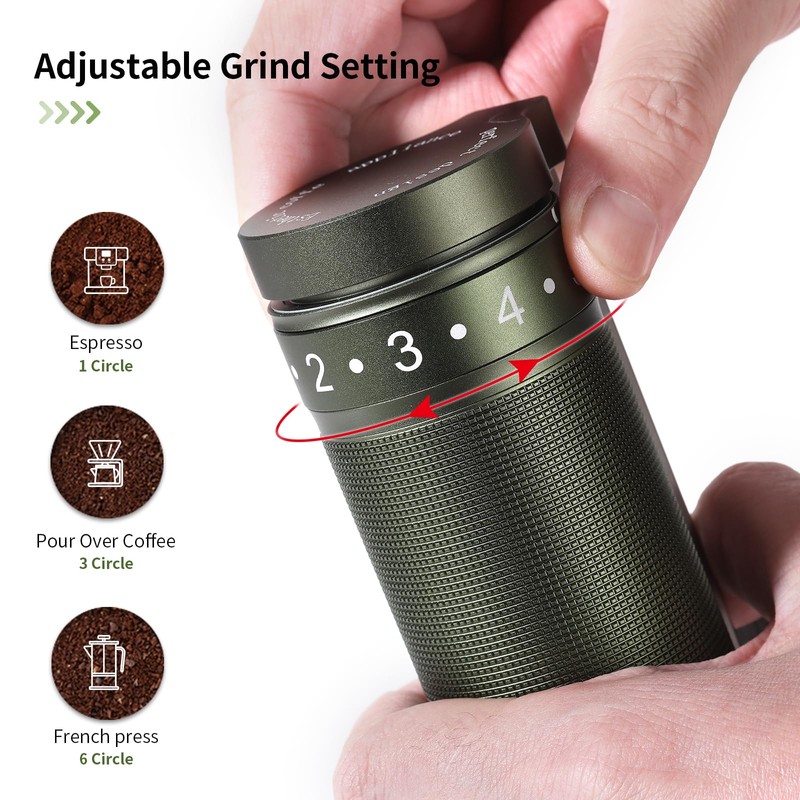 Bincoo Manual Coffee Grinder Manual Foldable Handle– Espresso Hand Coffee