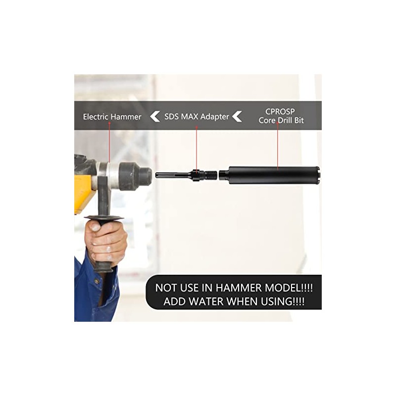 CPROSP 1-1/4'' UNC Thread Core Drill Bit to SDS MAX