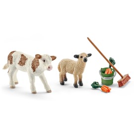 Schleich North America Stable Cleaning Kit with Calf & Lamb