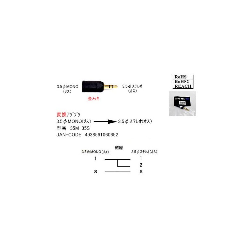 3.5mm Mono to 3.5mm Stereo