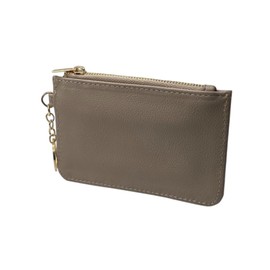 Velluci Pelle Leather Coin Purse, Genuine Leather Coin Purse, Slim Coin Purse (Cream)