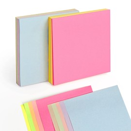 MOLOPPO 2 Pads Sticky Notes 3"x 3", Bright Color Super Sticking, Power for Post It Memo, Super Self-Stick Pads, Easy to Post for Home, Office, Notebook, 200 Sheets