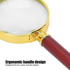 Lupa de Mano FILFEEL 10X con Mango de Madera y Lupa Iluminada