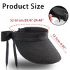 Eigso Women's Sun Protection Visor Hat Straw Ponytail Travel Beach