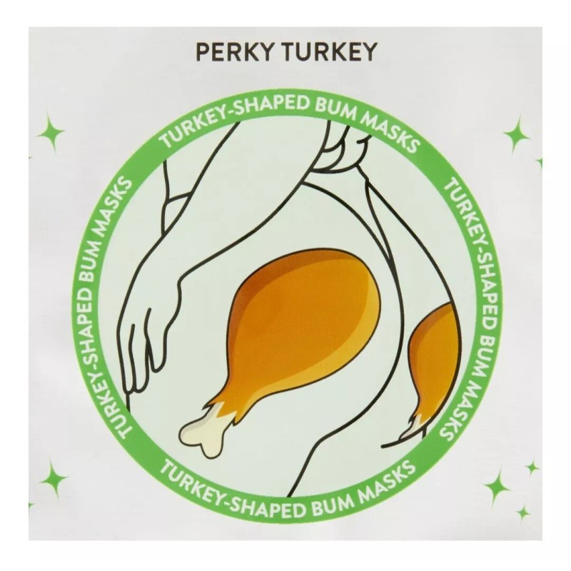 INC.REDIBLE - PERKY TURKEY Moisturizing Jojoba Oil, Printed Bum Mask,