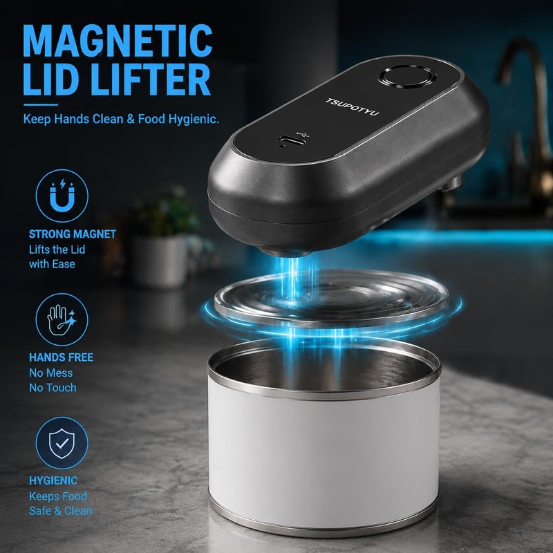 Rechargeable Auto Electric Can Opener, USB Charging, Smart Single-Touch Automatic