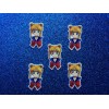 5pc. Sailor Moon, Planar Resin Flatback, Cabochon, Bow Center, Flat