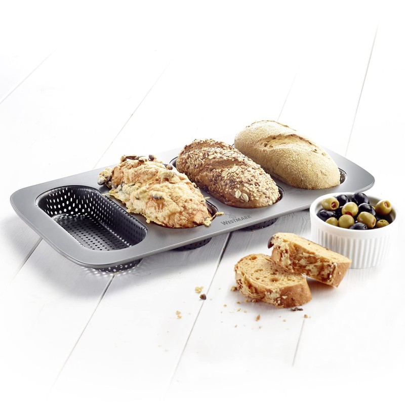 Westmark Baguette Baking Mould for 4 Baguettes or Hot Dog