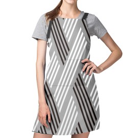 ZSYTZL 1PC Apron with Pockets,Adjustable Waterproof Portable Aprons,Cute Floral for Woman Kitchen Cooking Gardening Waiter Mom Father-Grey