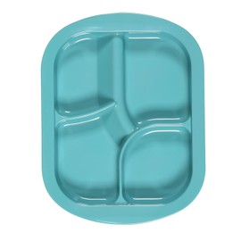 Ehucon Adaptive Utensils Scoop Compartment Deep Dinnerware with Extra Wall, Spill-Proof Divided Plate, Non-Slip Adaptive Diner Wares for Elderly (4-Compartment Deep Plate)