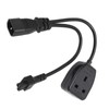 IEC320 C14 Male to C5 and Female Power Cord C14