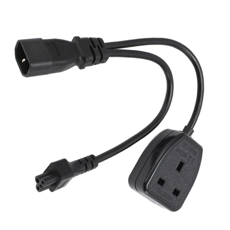 IEC320 C14 Male to C5 and Female Power Cord C14