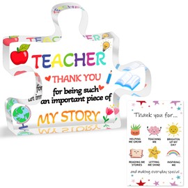 Christmas Gifts for Teacher, Best Teacher Graduation Gifts Thank You Engraved Acrylic Block Appreciation Week Valentines，Back to School, Appreciation Gifts