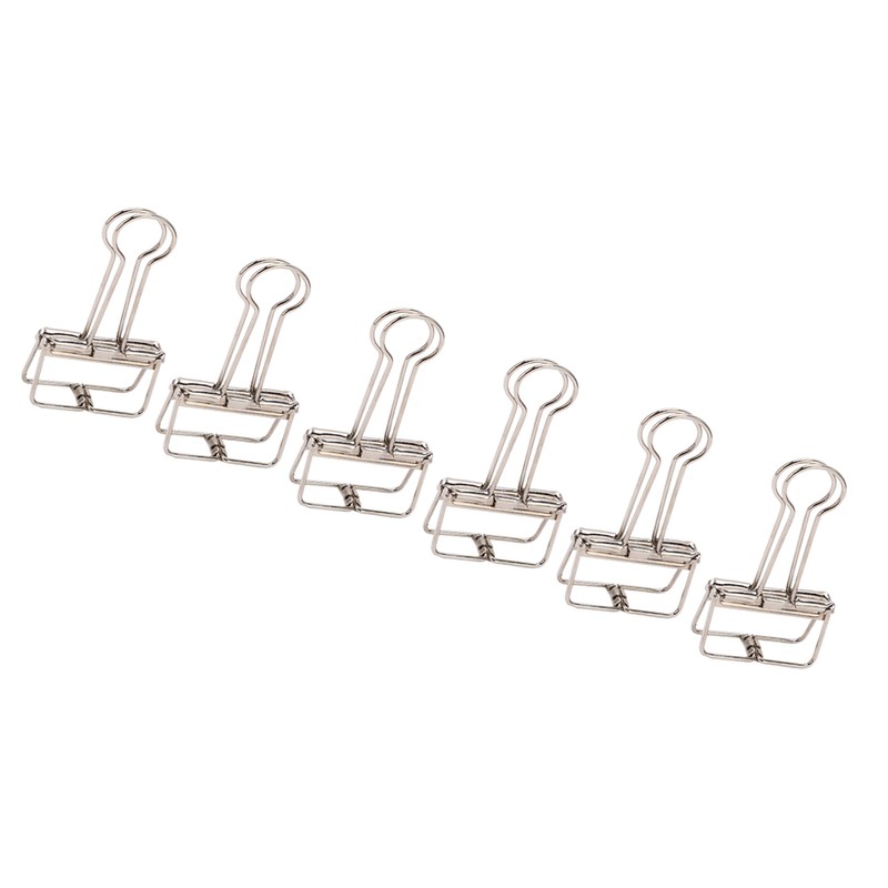 50Pcs Metal Hollow Binder Clips Multipurpose Durable Paper Clamps for
