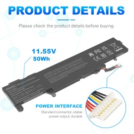 TREE.NB Battery SS03XL 933321-855 for Hp EliteBook 840 G5 G6 Battery 730 735 740 745 830 846 G5 840 G6 735 745 830 G6 ZBook 14U G5 G6 HSN-I13C-4 932823-421 933321-852