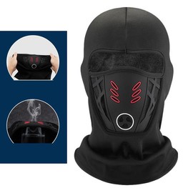 Balaclava Face Mask, Breathable Full Face Mask for Cycling Motorcycle Hiking, Outdoor Sports Accessories for Men & Women, Ski Mask, Protective Gear - Color: black red(Mech style)