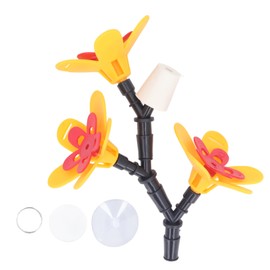 DIY Hummingbird Feeder Bottle Recycling Safe Harmless Bird Feeding Flower Kit for Outdoor Garden Patio Three Flower