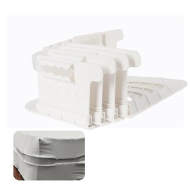 Wenai 4-Pack Lock Sheet Holders for Mattress | Heavy Duty Bed Sheet Holder Straps | Universal Fit No-Slip Design, Easy 3-Step Installation, Wrinkle-Free Sheets Solution (White)