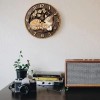 Natural Wood 25x25cm Circular Wall Clock, Scandinavian Style, Silent Non-Ticking
