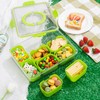 WACOI Divided Snack Serving Tray with Lid and Handle Travel