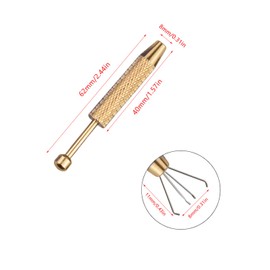 ArrErr 2 Pack Mini Jeweler's Pick Up 4 Prongs Pickup Tool Grabber Studs Claw Tweezers Holder for Jewelry Gemstones Earrings Diamond Piercing Ball Tiny Objects Ic Chips Electronic Components