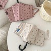 작은 도트 무늬 접이식 휴대용 데일리 양우산 Small Polka Dot