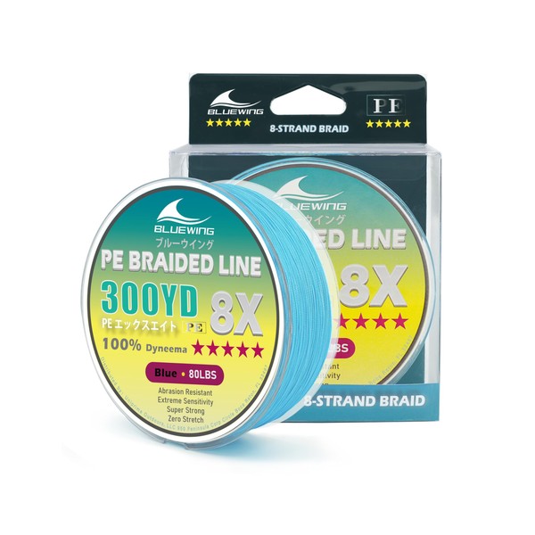 BLUEWING Braided Fishing Line 8 Strands PE Braid Fishing Lines