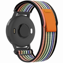 Koazon Trail Loop Nylon 22mm Watch Bands Compatible with Garmin Vivoactive 4/Venu 2/3,Soft Breathable Adjustable Woven Sports Strap for Forerunner 265/255/255 Music Men Women