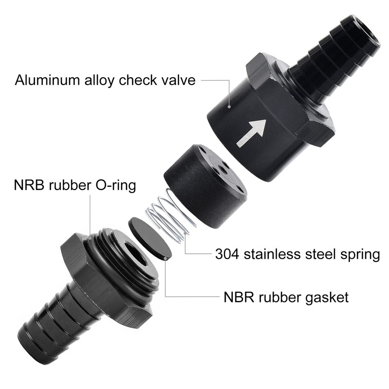 Evil Energy 5/16" Fuel Check Valve One Way Inline Non