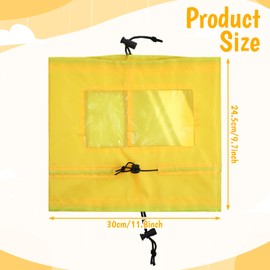 Waterproof Adjustable Dog Shower Cap with Clear Baffle, Waterproof Dog Ear Covers for Bath, Pet Eye Ears Protection Shower Cap in Bathing, Grooming, Swimming, Outdoor (Yellow)