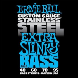 Ernie Ball Extra Slinky - Cuerdas para bajo eléctrico, acero inoxidable, calibre 40-95