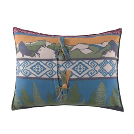 Greenland Home Black Bear Lodge Pillow Sham, Standard, Multicolored