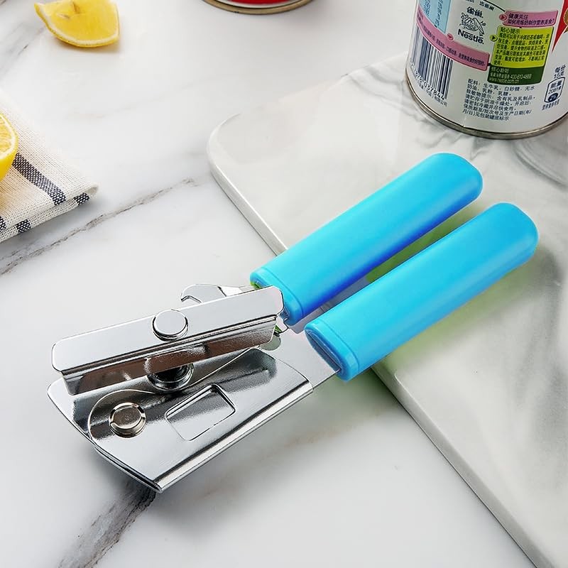 Simple Steel Can Opener - Sturdy Metal Manual Lid Opener,