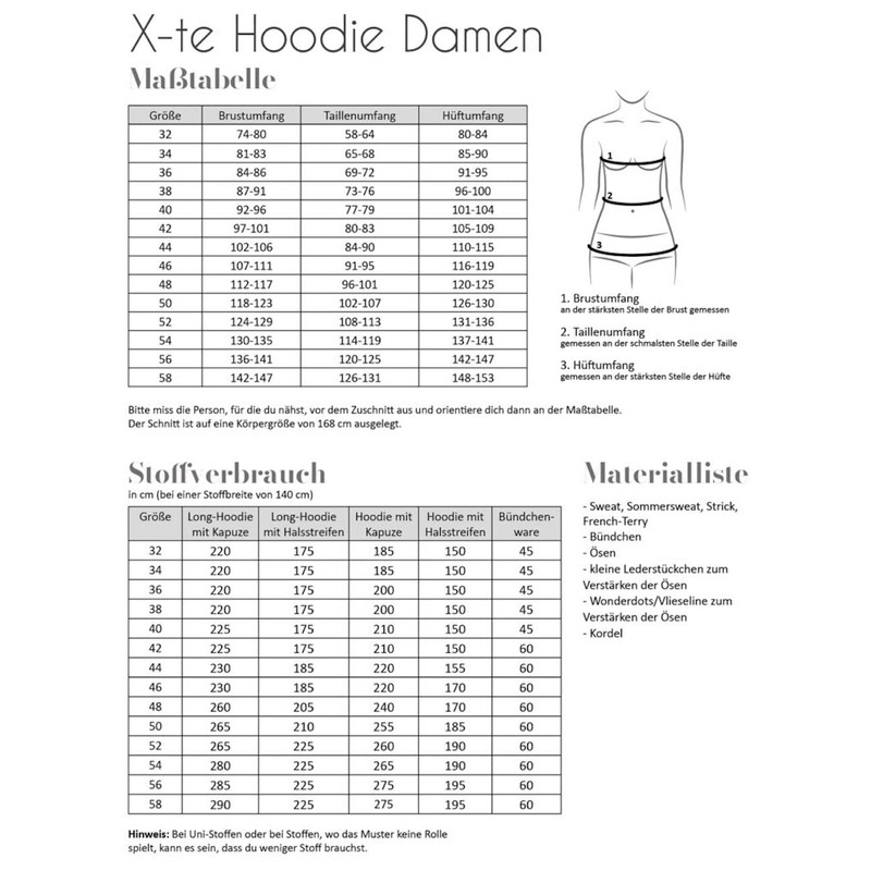 Paper Pattern Xte Hoodie Ladies