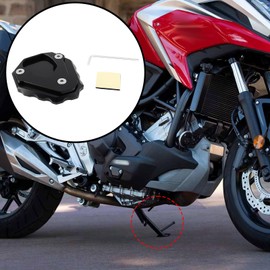 LT Easiyl Aluminum Kickstand Side Stand Extension Plate Compatible with Honda NC750S NC700S/X/DCT NC700J NM4, Black