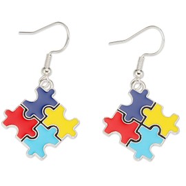 AHAETH Autism Gift Earrings for Teachers Autism Moms Women Puzzle Piece Gift Ideas Earings Autism Awareness Jewelry Autism Earrings