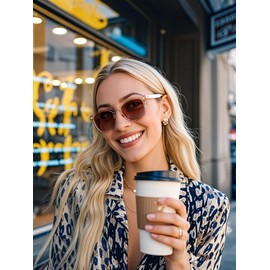 TIANYESY Polarised Sunglasses Mens Womens - Rectangle Designer Black UV Protection Ladies Sun Glasses for Driving Fishing Outdoor (Tea frame/double tea lens)