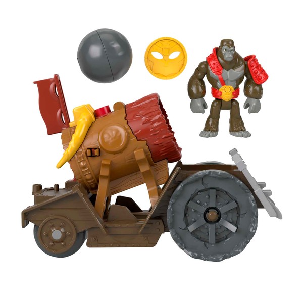 Fisher-Price Imaginext Preschool Toy Gorilla Cannon Poseable Figure Set With Launching Action For Pretend Play Ages 3+ Years