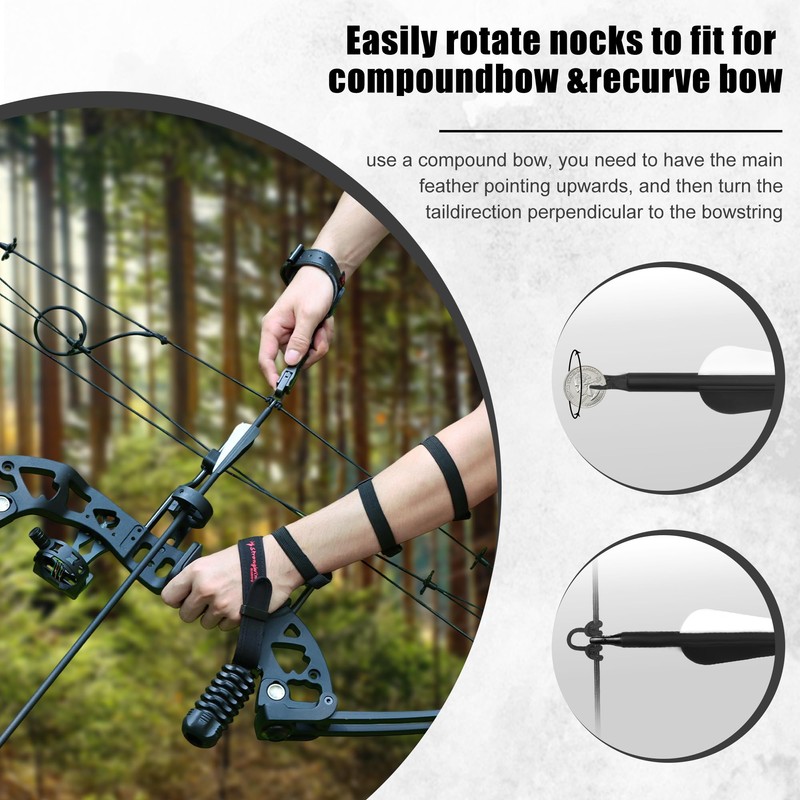 SERfawnCH Compound Bow Set Stealth Series, Full Black Design for