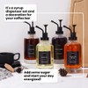 Molimoli Coffee Syrup Dispenser Set of 4, Glass Bottles with
