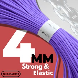 123Paracord Paracord 550 4 mm Type Ideal for DIY Projects, Camping and Outdoor Adventures - Basic Colours
