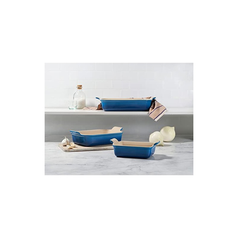 Le Creuset Stoneware Heritage Set 3 Rectangular Dishes, Marseille
